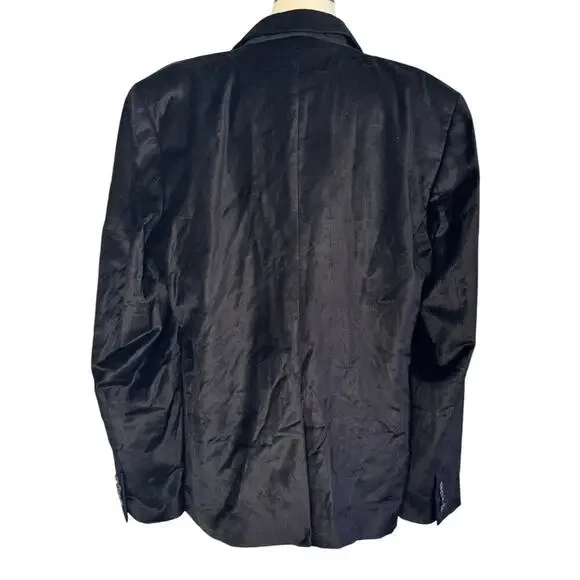 GUESS Fulham Black Velvet Knit Blazer Business Jacket Men’s Size XL - Picture 7 of 11